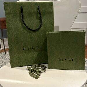 Authentic Gucci Gift Box, Bag, Ribbon Set